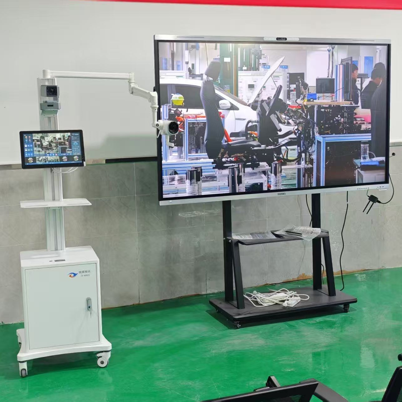 可視化移動實訓教學錄播推車,實訓教學推車SY-M302V